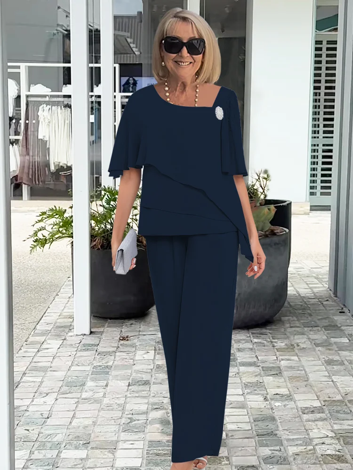 Octavia – Draped Two-Piece Trouser Set