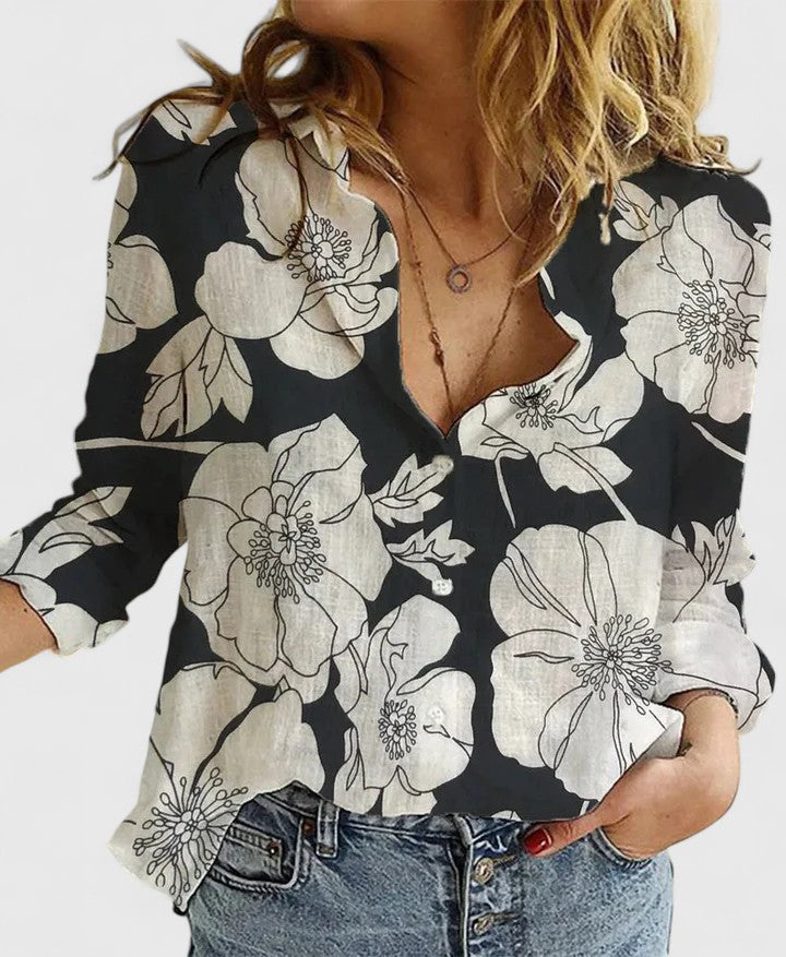 Abigailne – Relaxed Button-Up Shirt