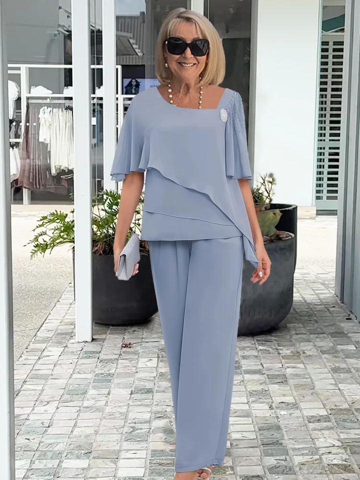 Octavia – Draped Two-Piece Trouser Set