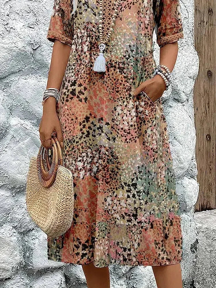 Aaliyah – Relaxed Fit Printed Midi Dress