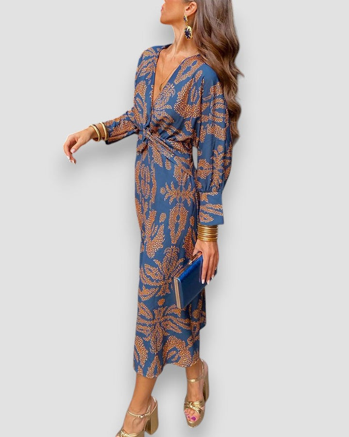 Violet – Patterned Wrap Dress