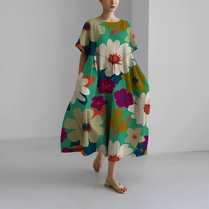 Ava – Oversized Floral Print Dress