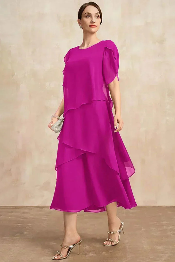 Xaneth – Layered Midi Occasion Dress