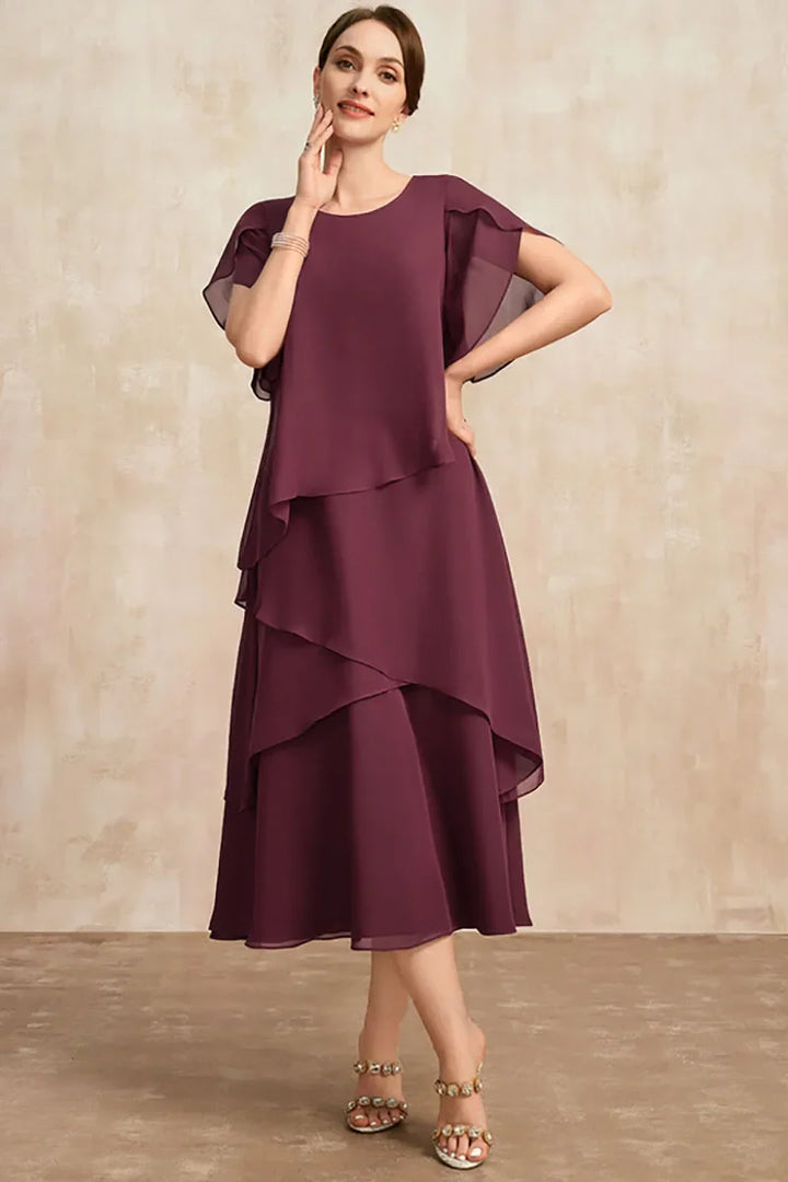 Xaneth – Layered Midi Occasion Dress