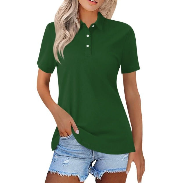 Priscella – Classic Button Polo Top