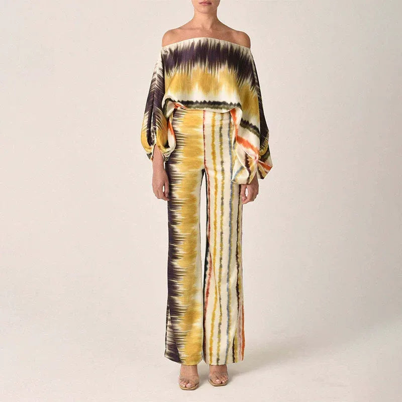 Xelina – Printed Wide-Leg Co-Ord Set
