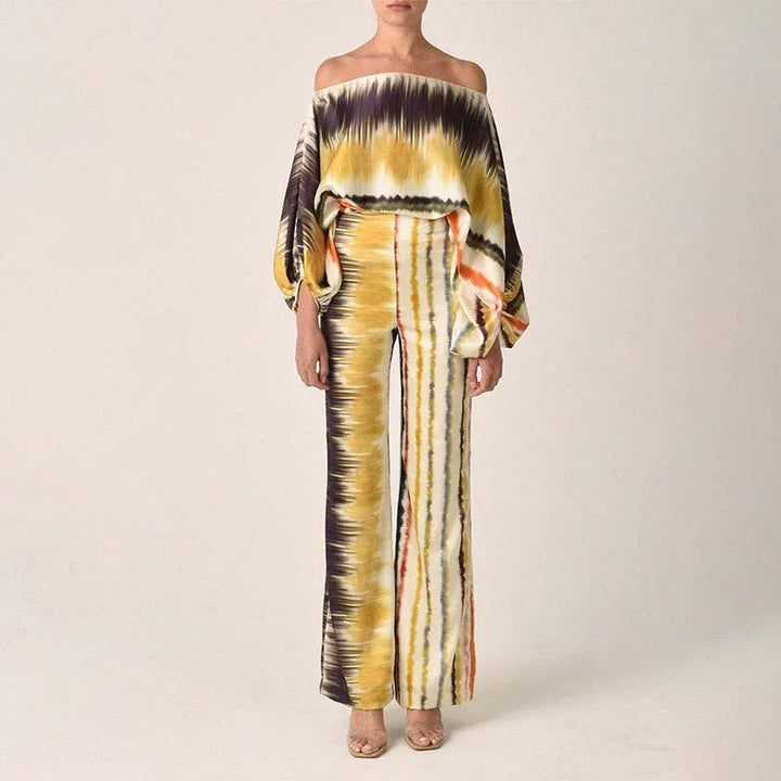 Xelina – Printed Wide-Leg Co-Ord Set