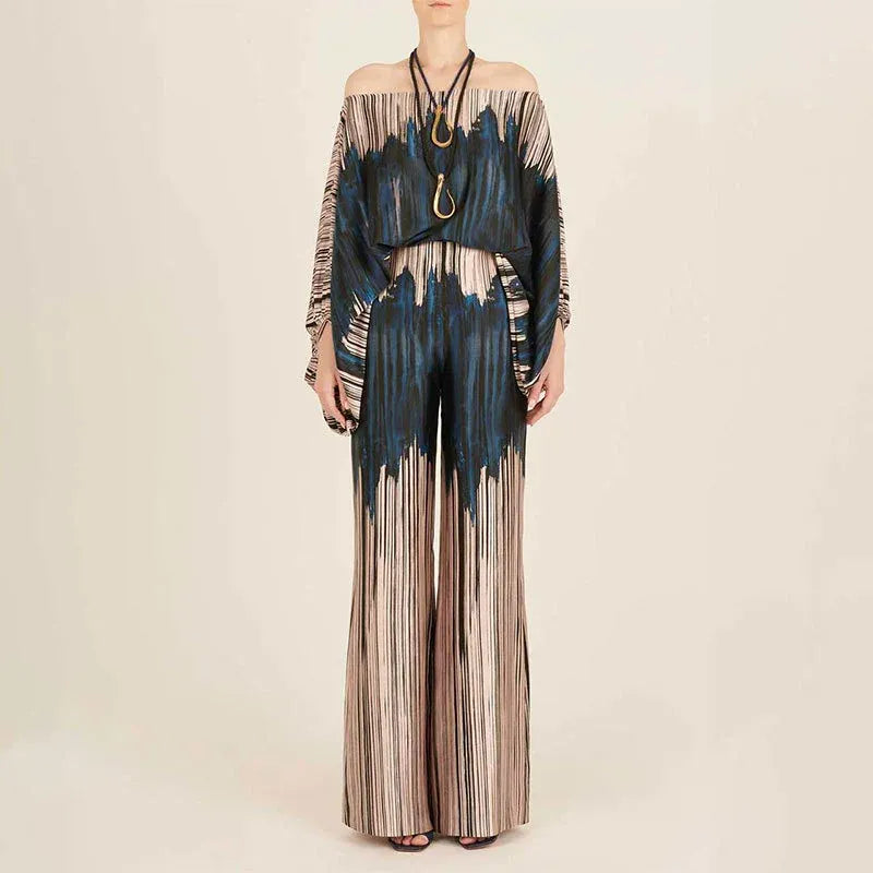 Xelina – Printed Wide-Leg Co-Ord Set