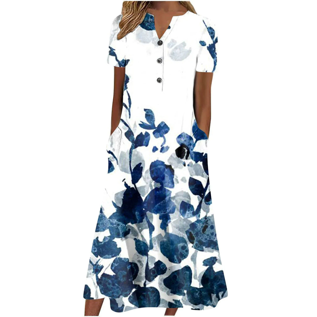 Amavice – Abstract Printed Midi Dress