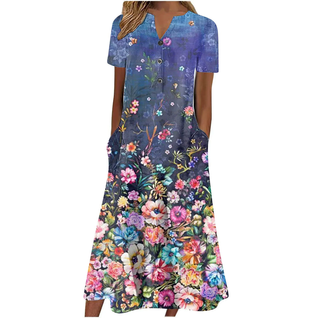 Amavice – Abstract Printed Midi Dress