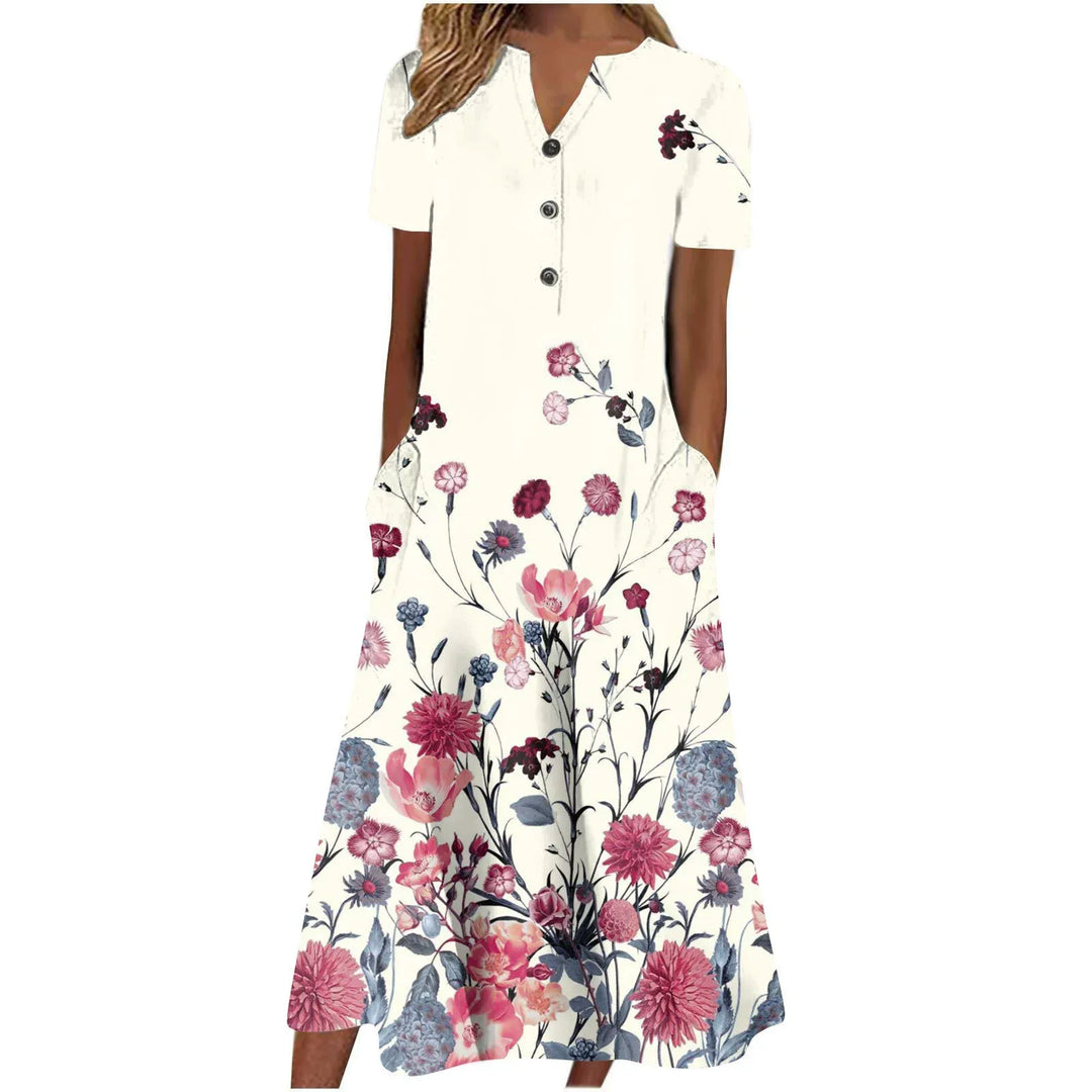 Amavice – Abstract Printed Midi Dress