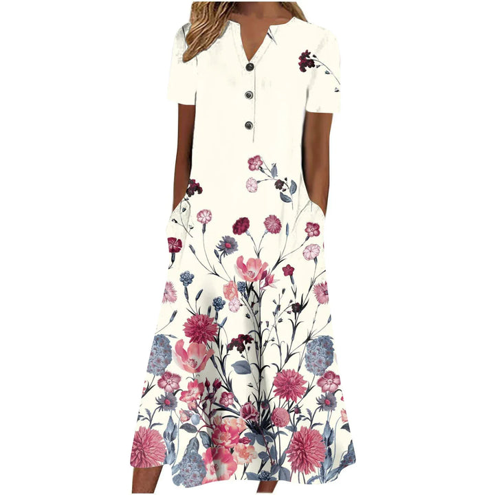 Amavice – Abstract Printed Midi Dress