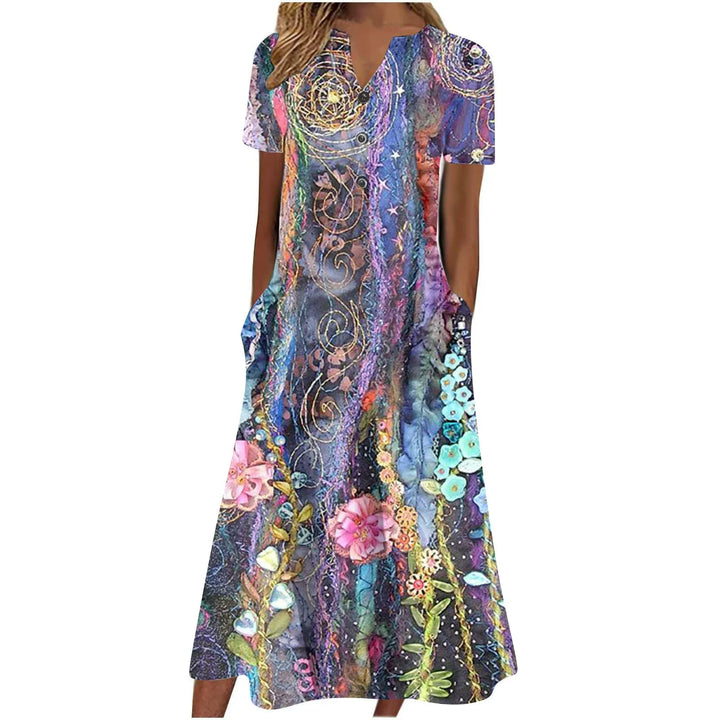 Amavice – Abstract Printed Midi Dress