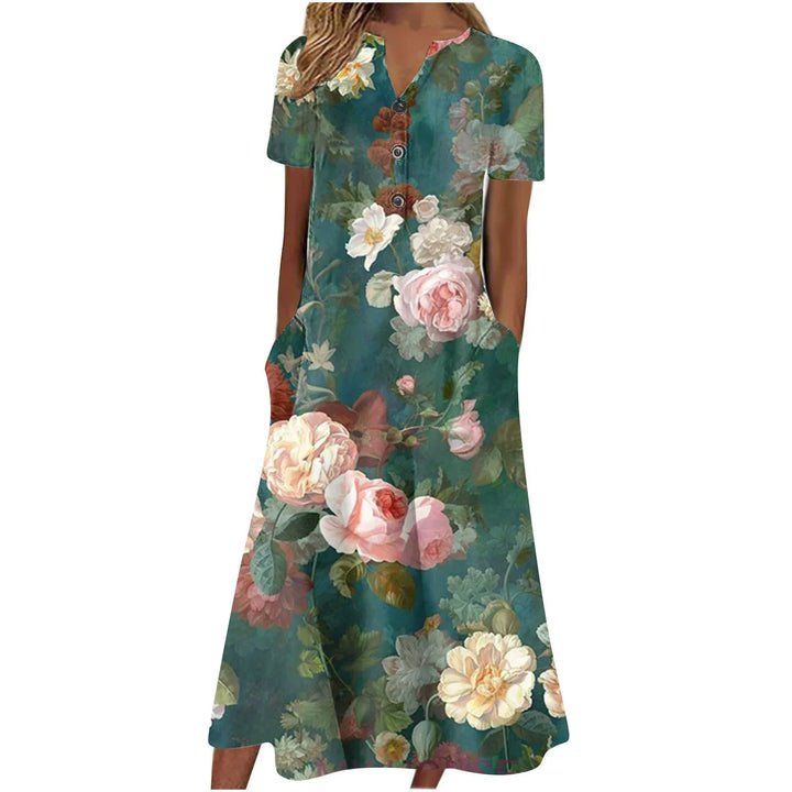 Amavice – Abstract Printed Midi Dress
