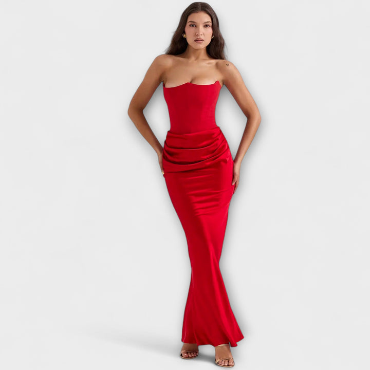 Aderynne – Strapless Draped Evening Dress