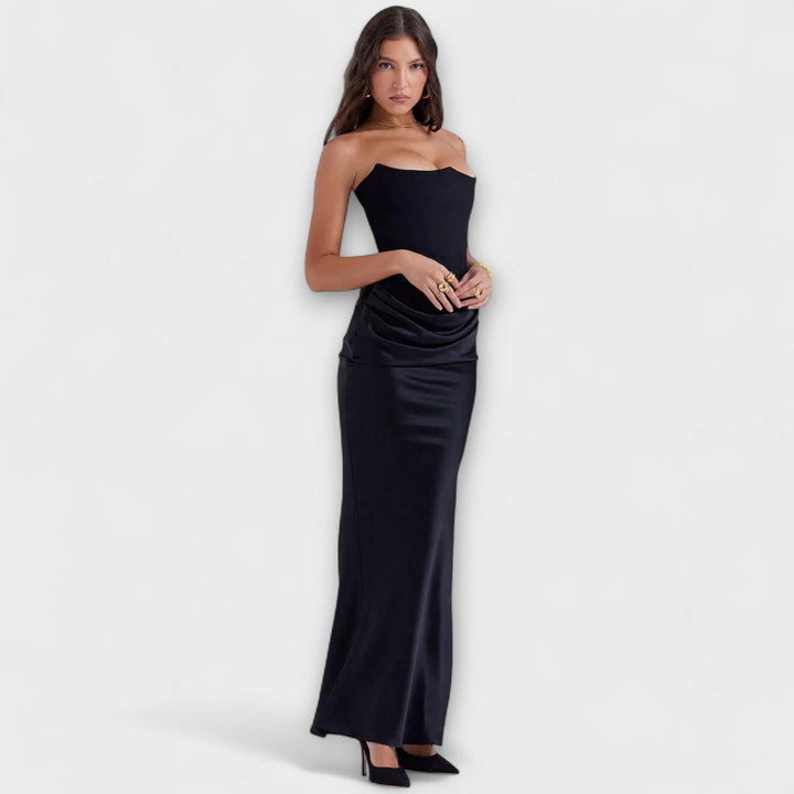 Aderynne – Strapless Draped Evening Dress