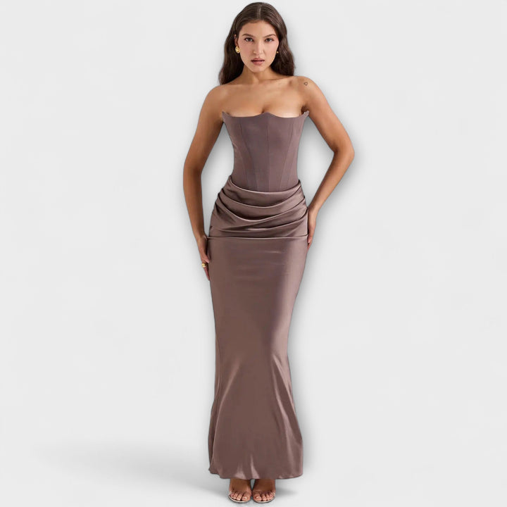 Aderynne – Strapless Draped Evening Dress