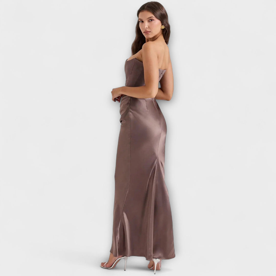 Aderynne – Strapless Draped Evening Dress