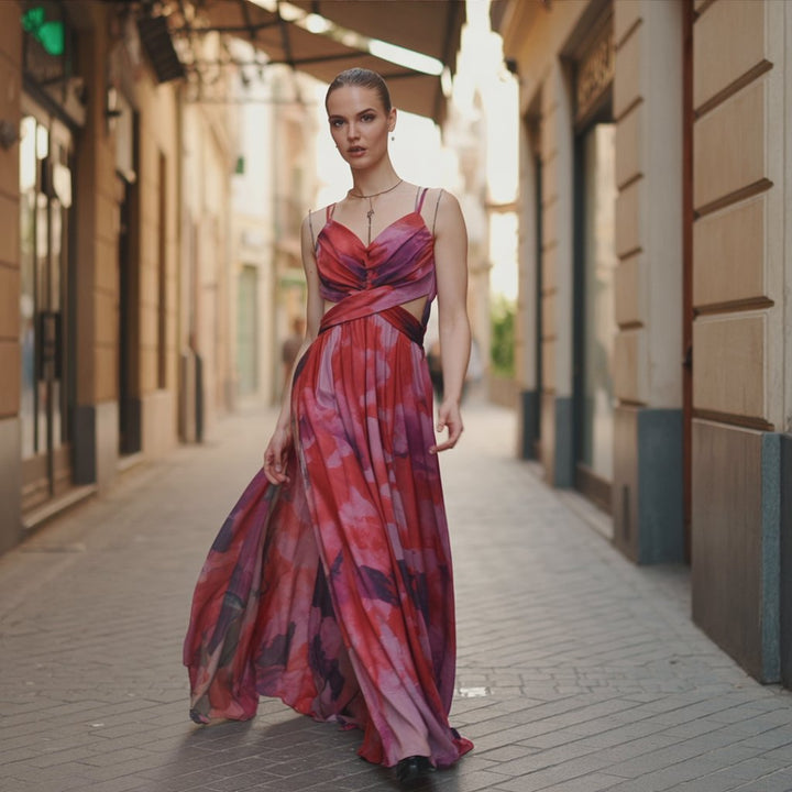 Aelwena – Strappy Ombre Maxi Dress
