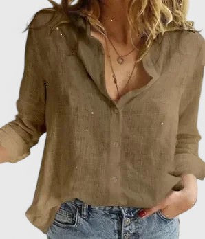 Abigailne – Relaxed Button-Up Shirt