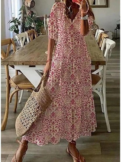 Arianell – Printed Boho Maxi Dress