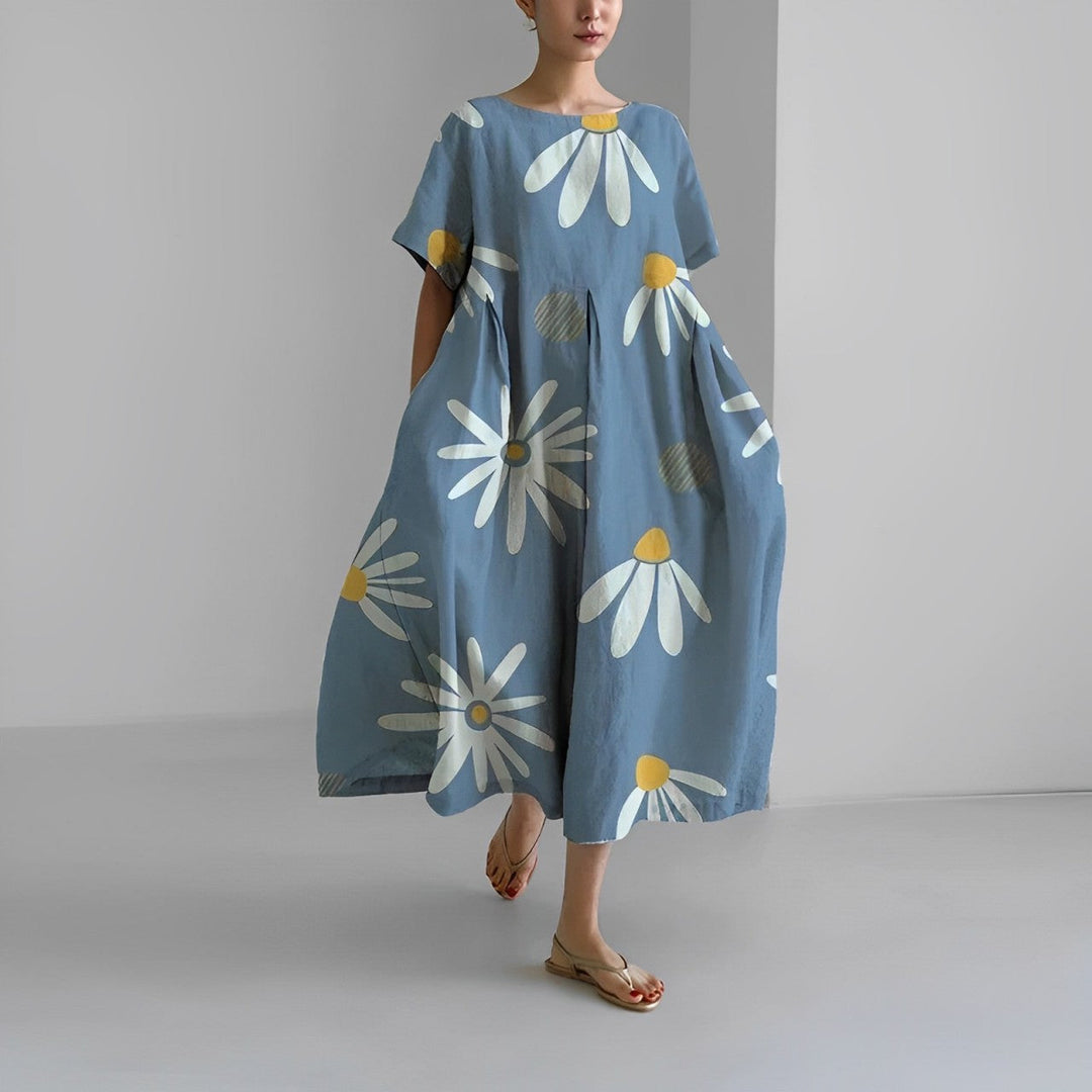 Ava – Oversized Floral Print Dress