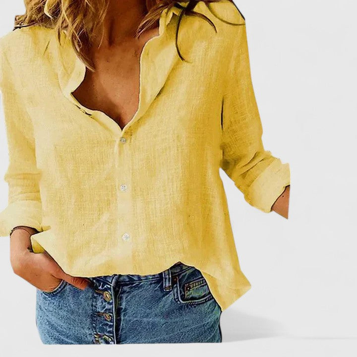 Abigailne – Relaxed Button-Up Shirt